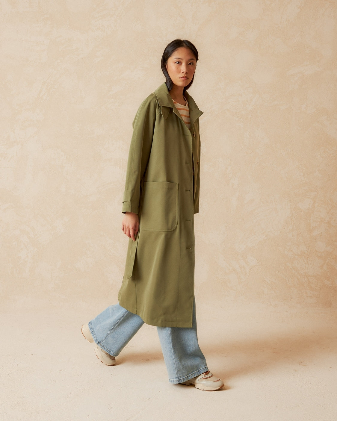3/4 Cut Trench Coat
