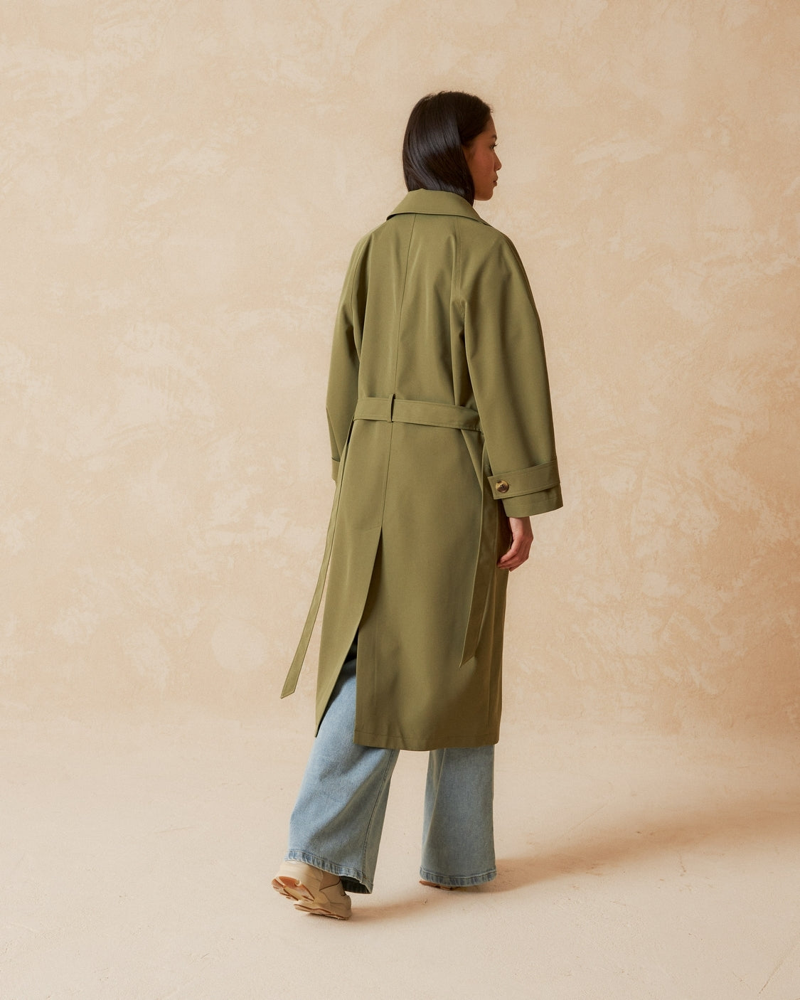 3/4 Cut Trench Coat