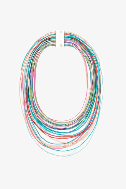 Coloured Multi Strand Necklace
