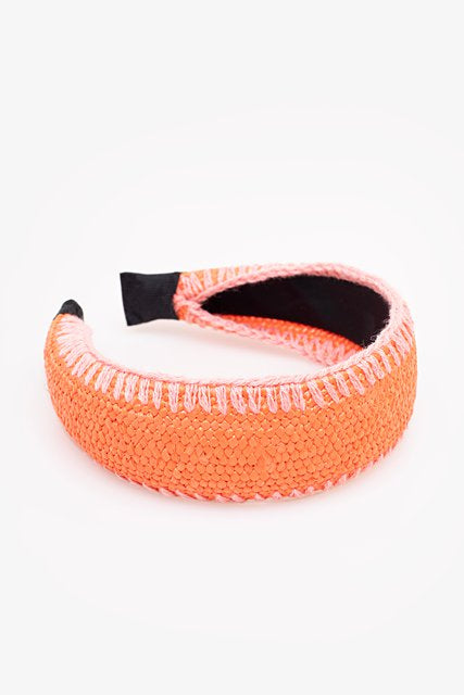 Stitch Edged Headband | Orange
