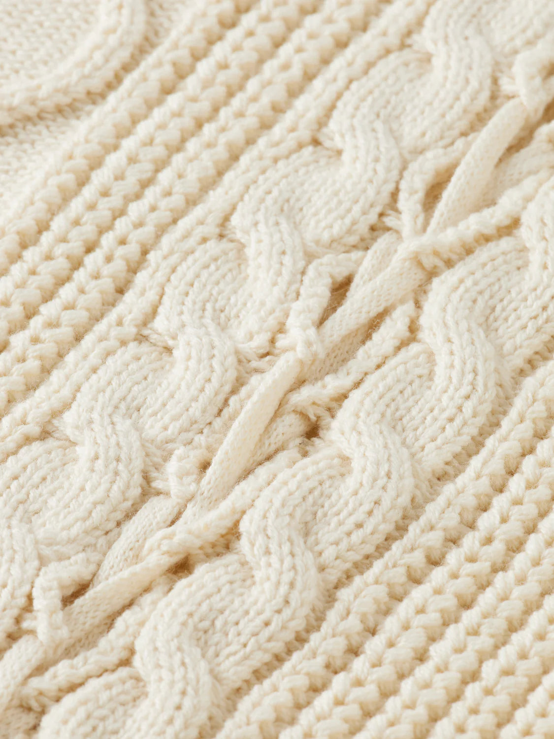 Cable Stitch Funnel Neck Vest