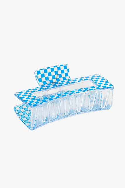 Checkered Claw Clip | Cobalt