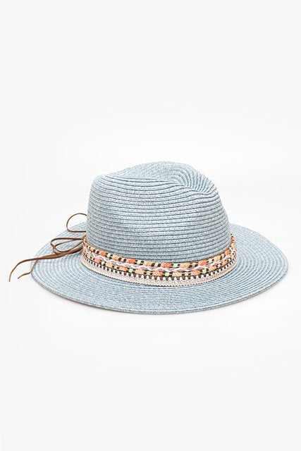 Colour Band Fedora | Blue