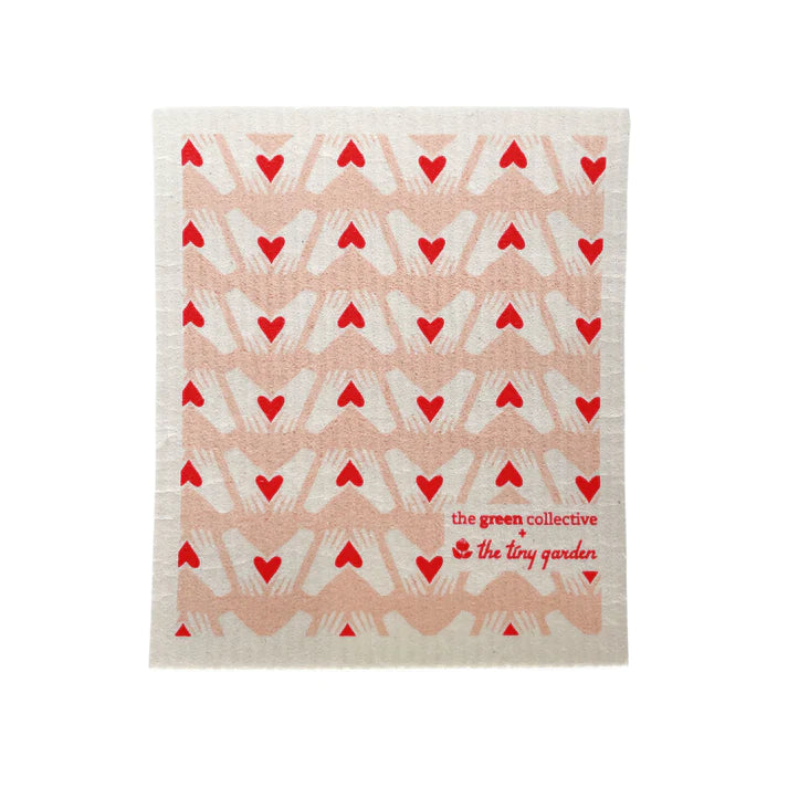 Spruce Swedish Dishcloth - Heart Hands