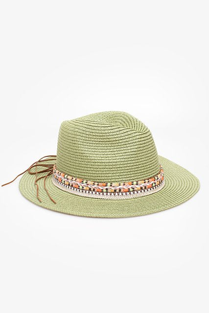 Colour Band Fedora | Sage