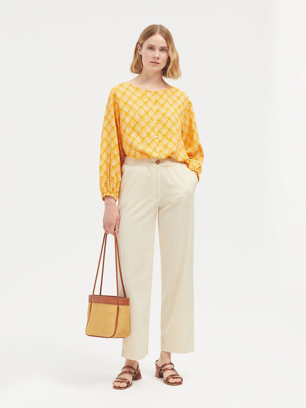 Seagrass Print Top