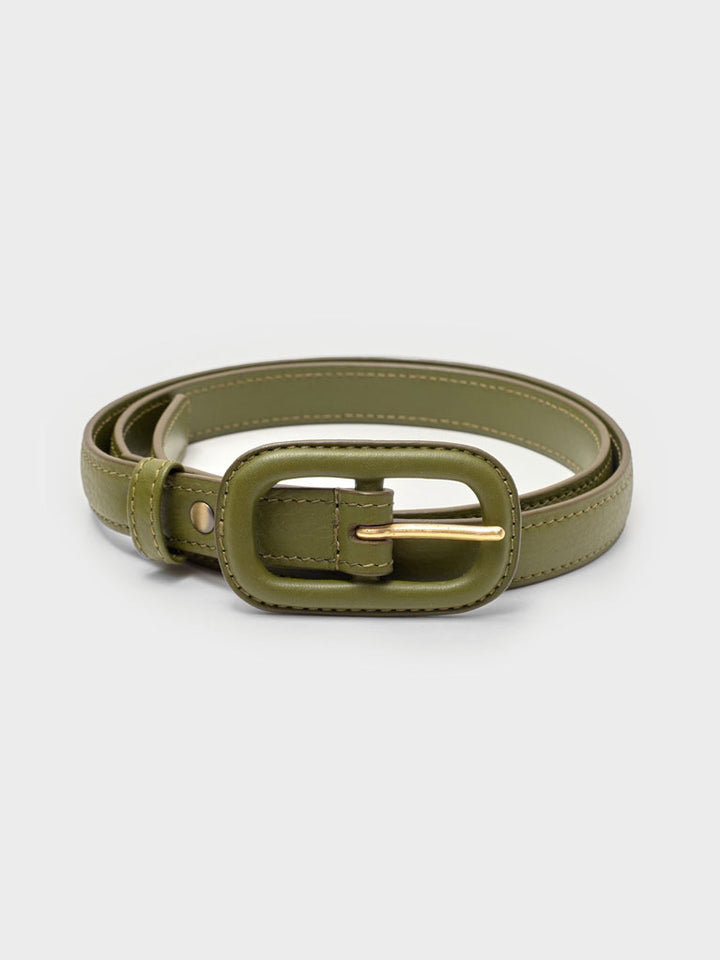 Leather Belt with Buckle