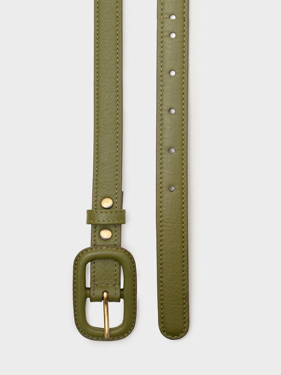 Leather Belt with Buckle