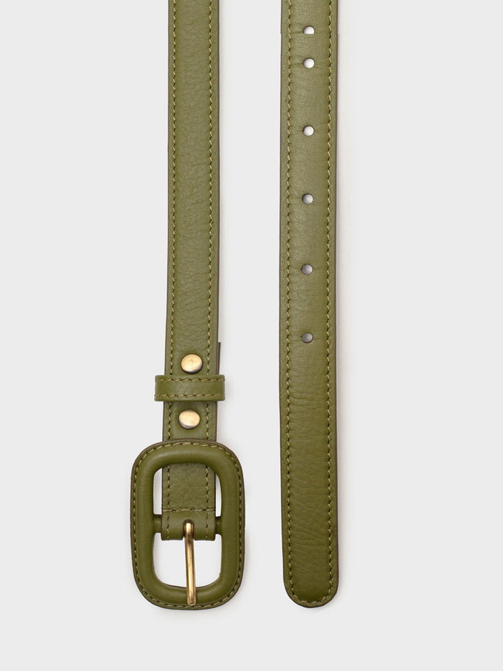 Leather Belt with Buckle