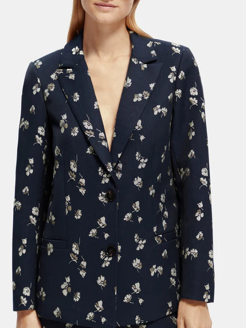 Relaxed Fit Jacquard Blazer