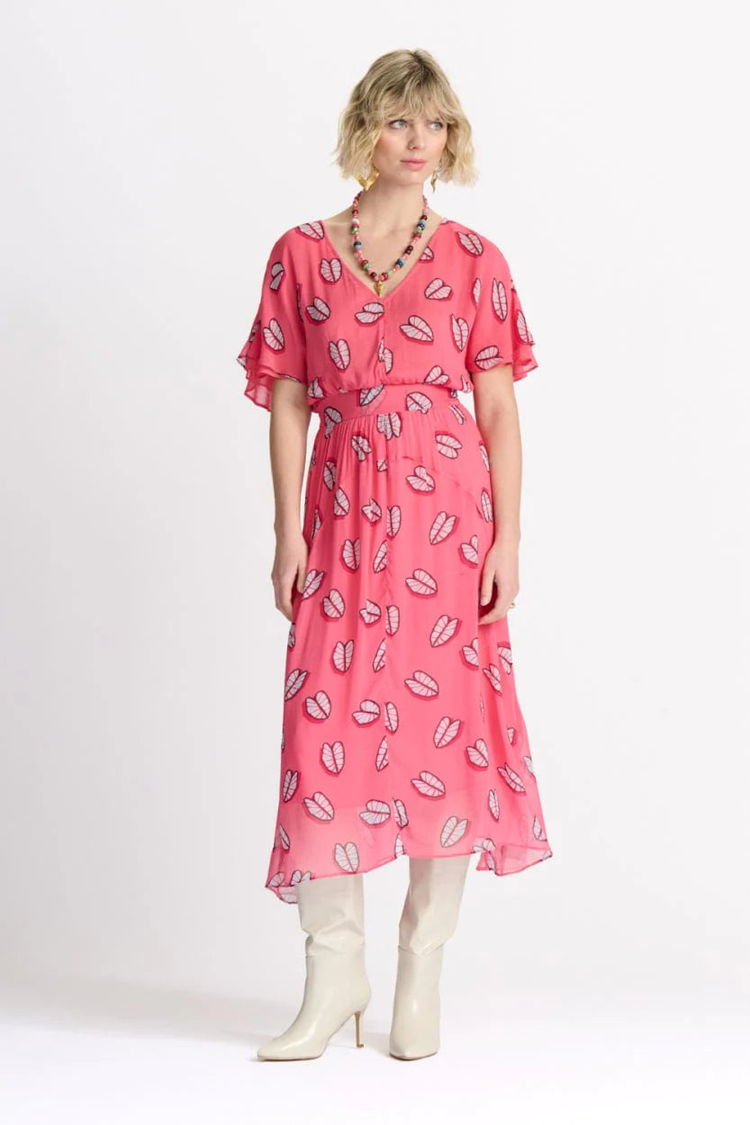 Georgie Leaf It Pink Dress