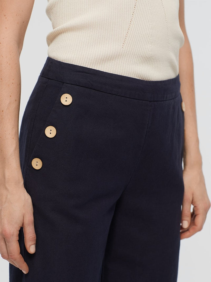 Linen Button Pants