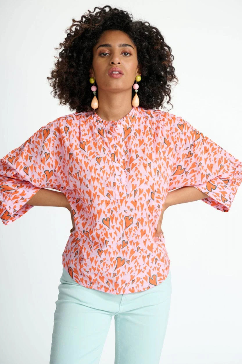 Lou Heart To Heart Pink Blouse