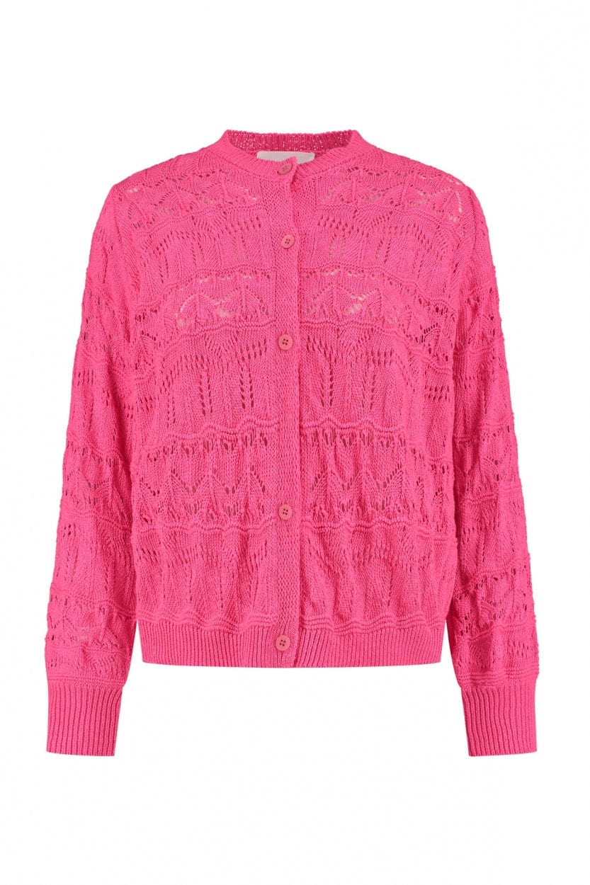 Ajour Marshmallow Pink Cardigan
