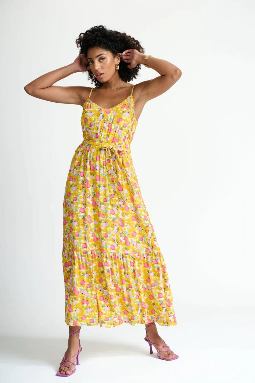 Tess Pomegranate Yellow Dress