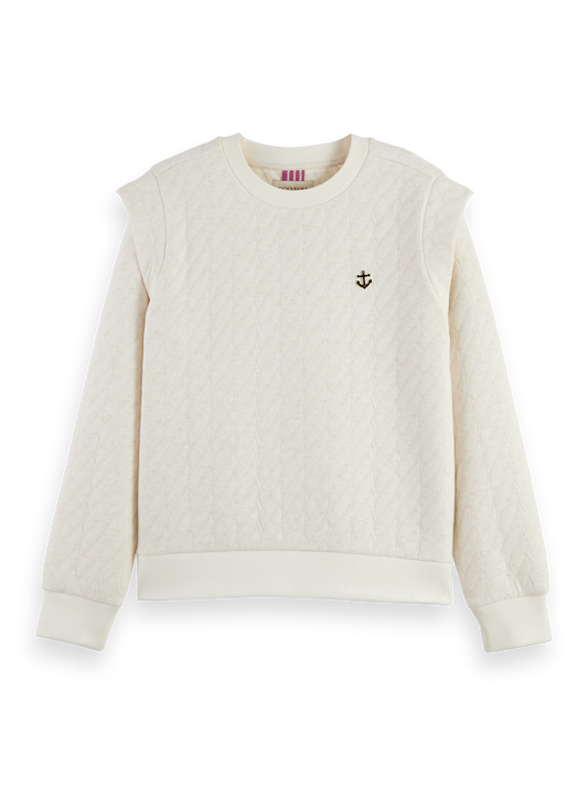 Bonded Rope Pattern Sweatshirt