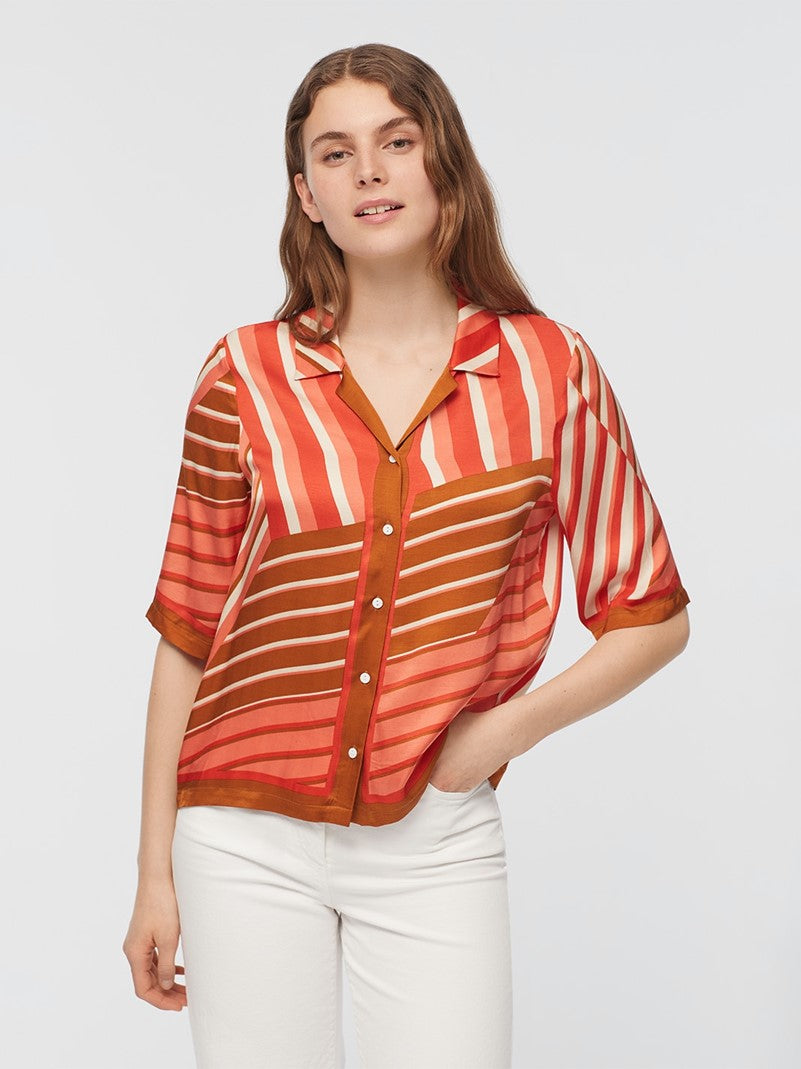 Striped Satin Shirt