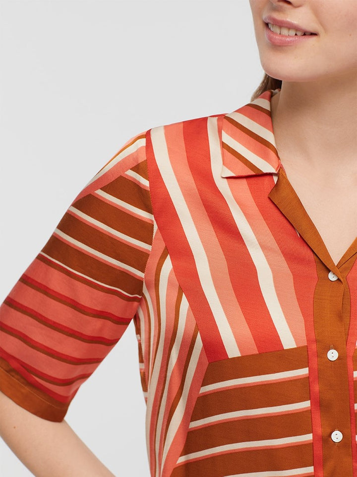 Striped Satin Shirt