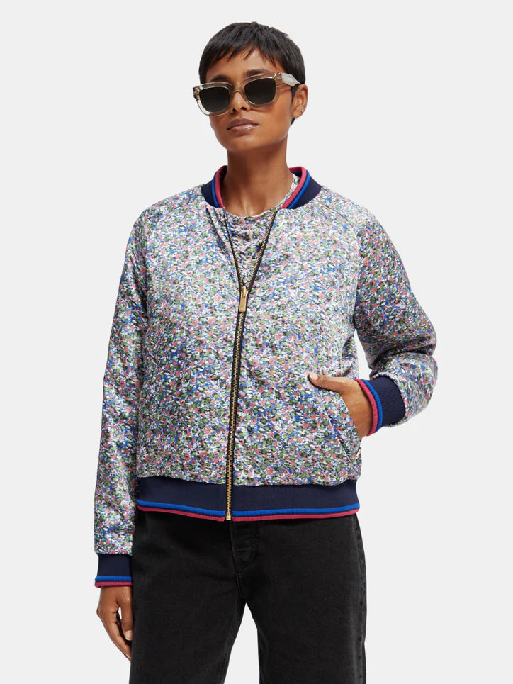 Printed Reversible Padded Bomber Jacket