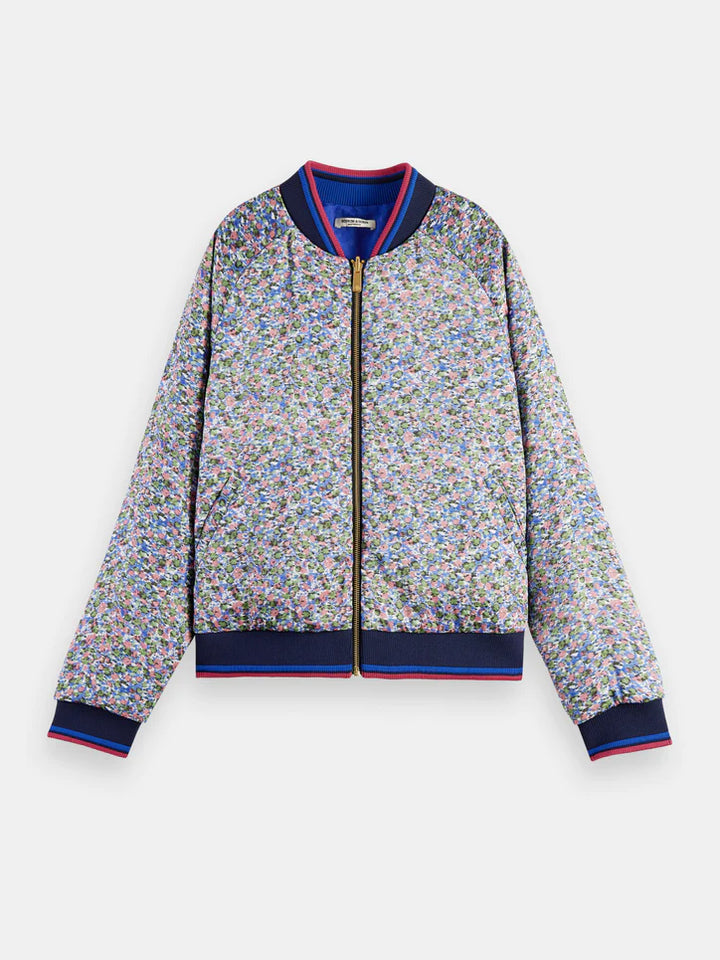 Printed Reversible Padded Bomber Jacket