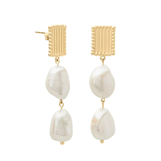 Aphrodite Goddess Medium Pearl Earrings