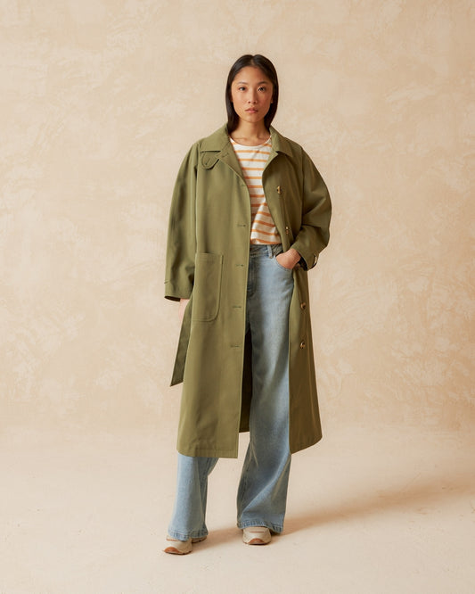 3/4 Cut Trench Coat