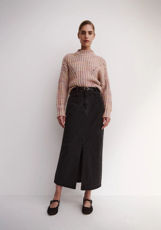 Noir Denim Skirt