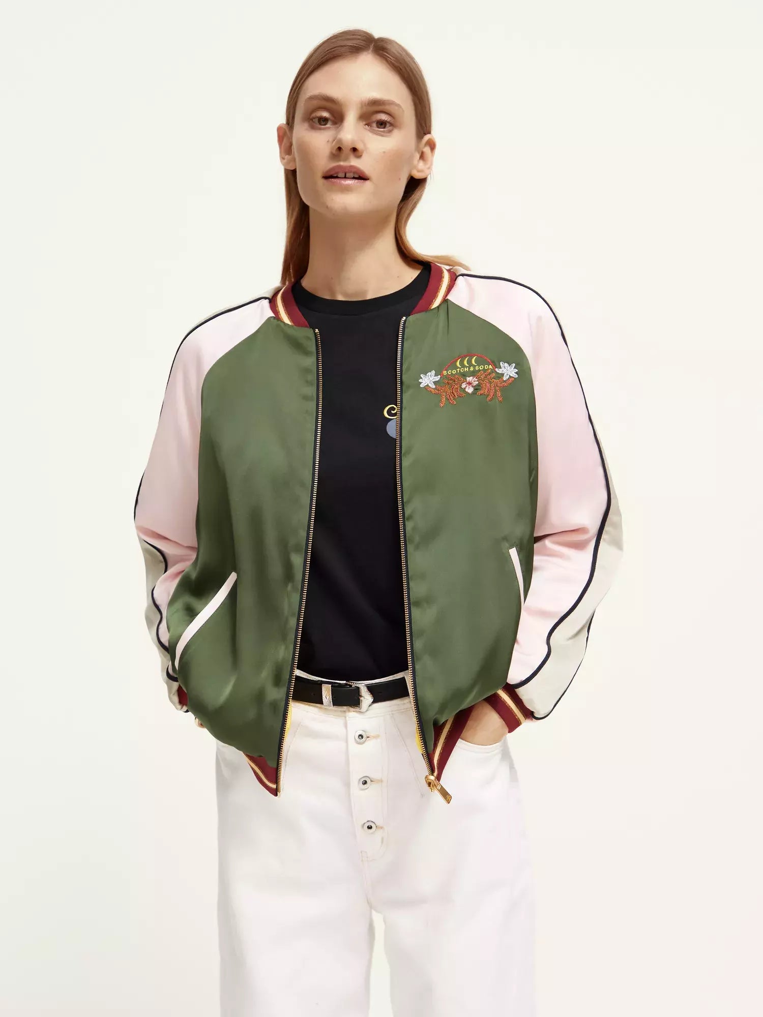 Reversible Embroidered Bomber Jacket Decode Queenstown