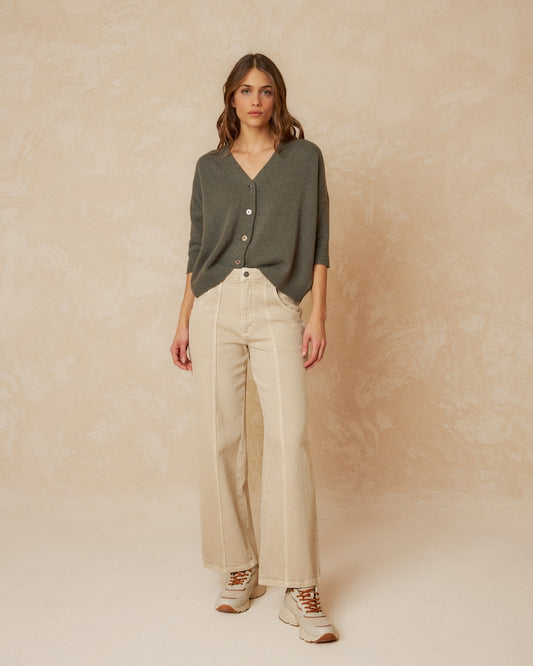 Short Sleeve Knitted Cardigan