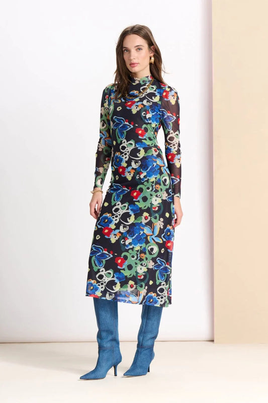 Flower Glory Multi Slim Dress