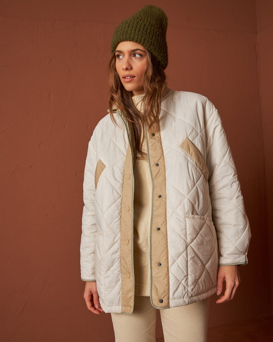 Tricolour Quilt Coat