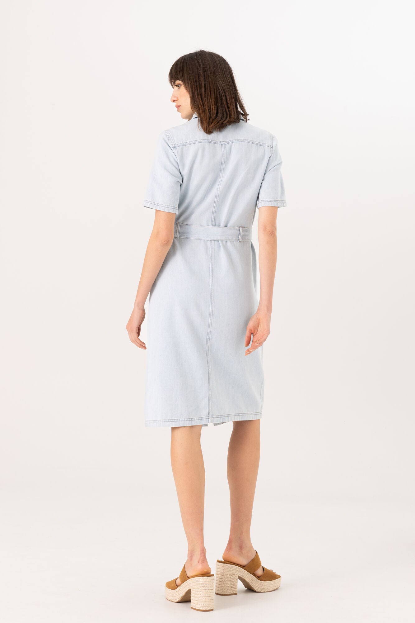 Ladies Midi Shirt Dress