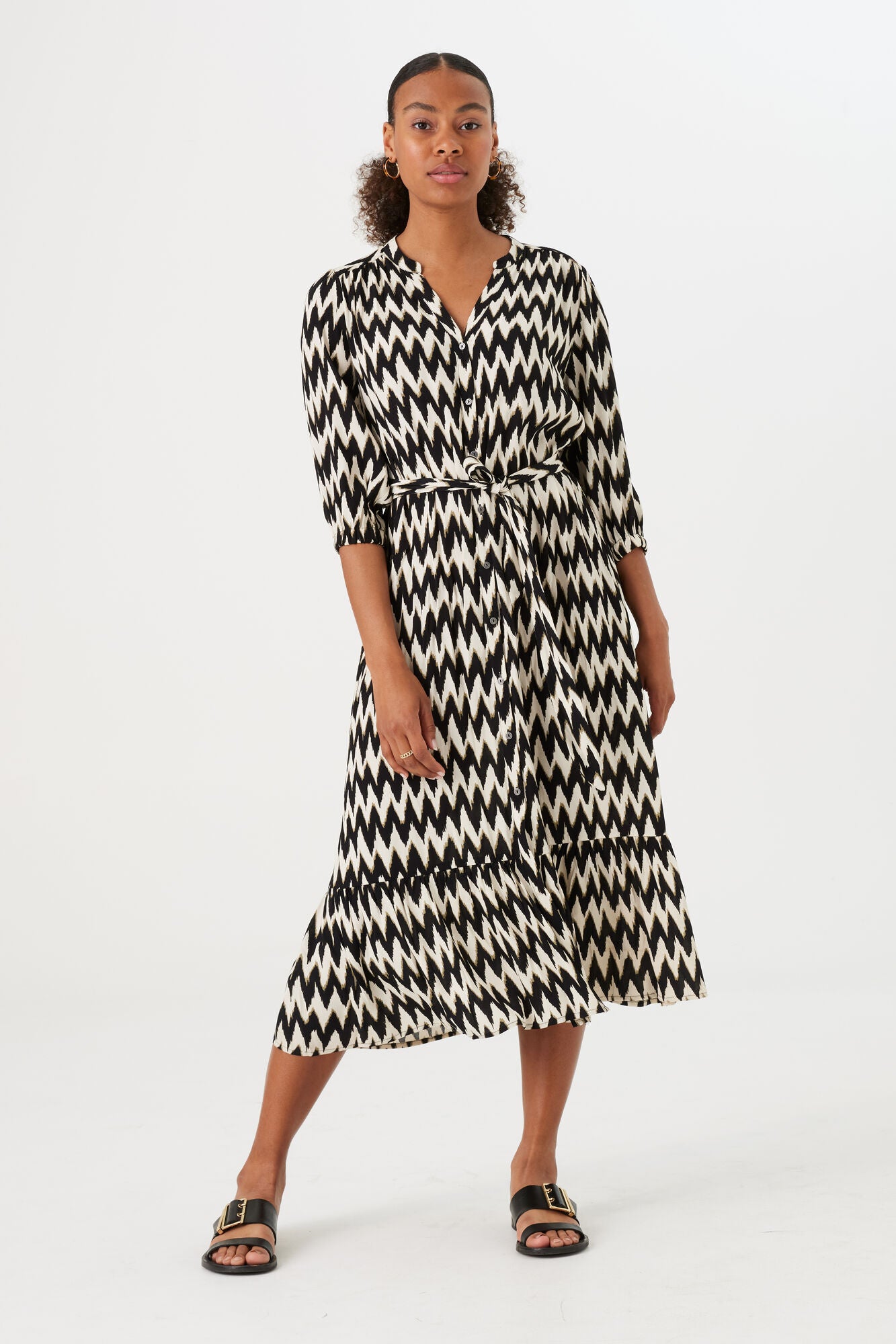 Ladies Midi Shirt Dress