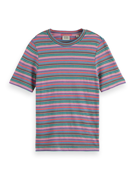 Textured Stripe Slim Fit T-Shirt