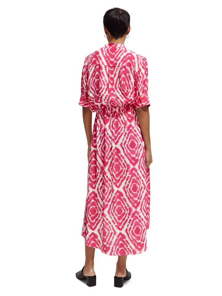 Short-Sleeved Midi Dress