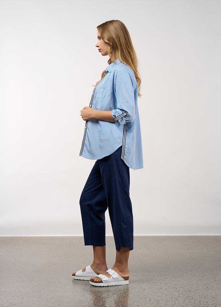 Mixed Media Stripe Shirt