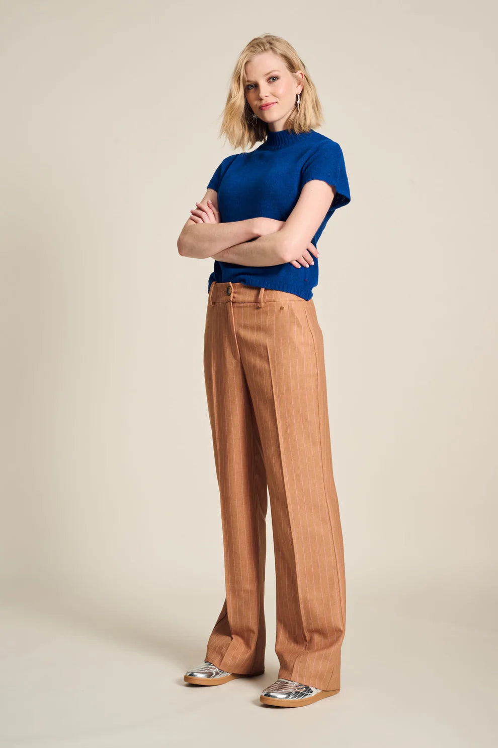 Striped Sugar Brown Pants