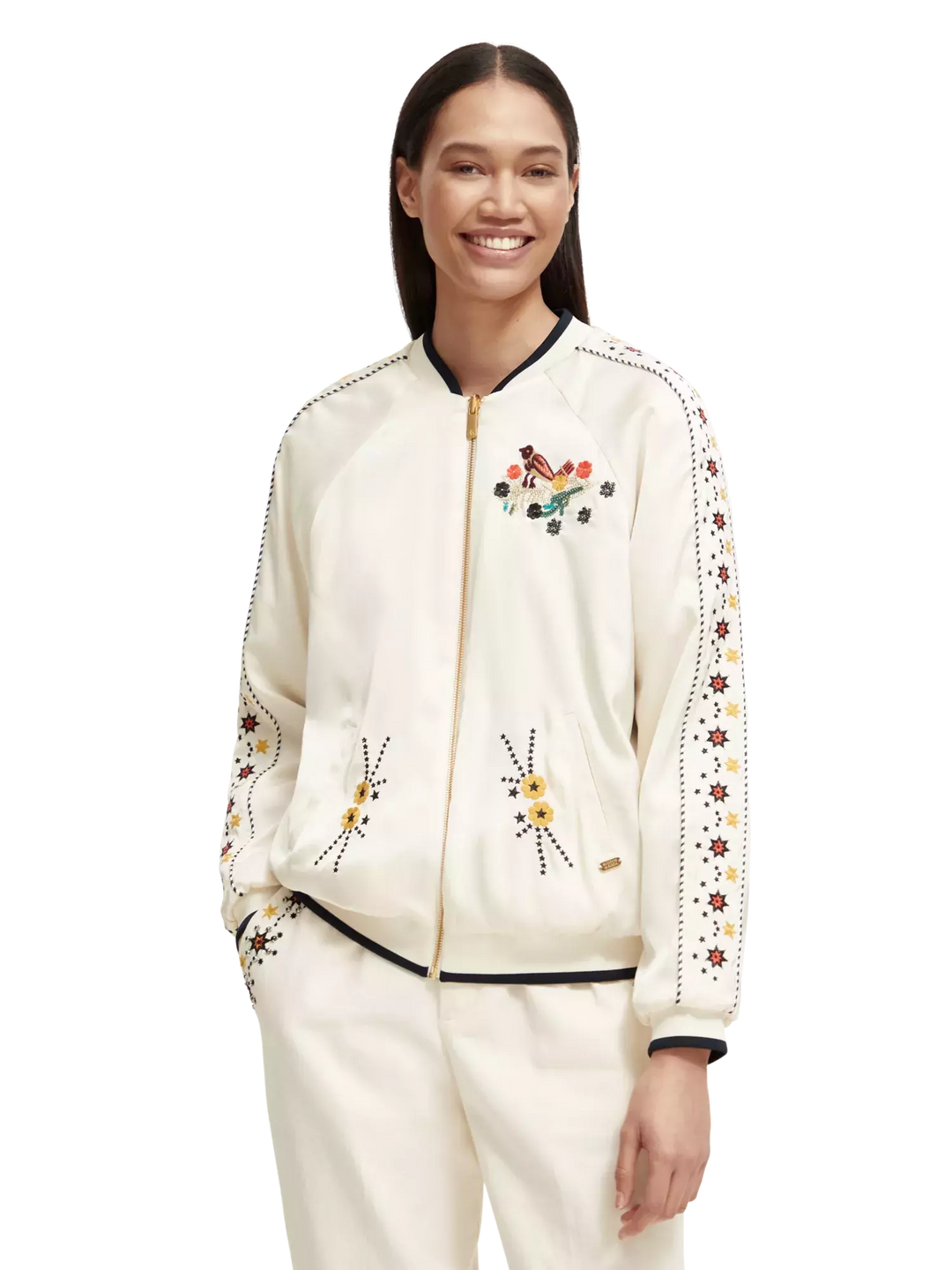 Reversible Embroidered Bomber Jacket