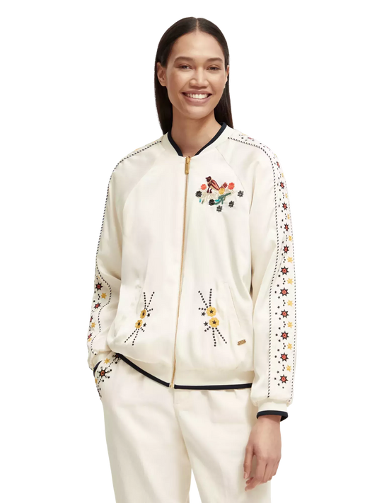 Reversible Embroidered Bomber Jacket