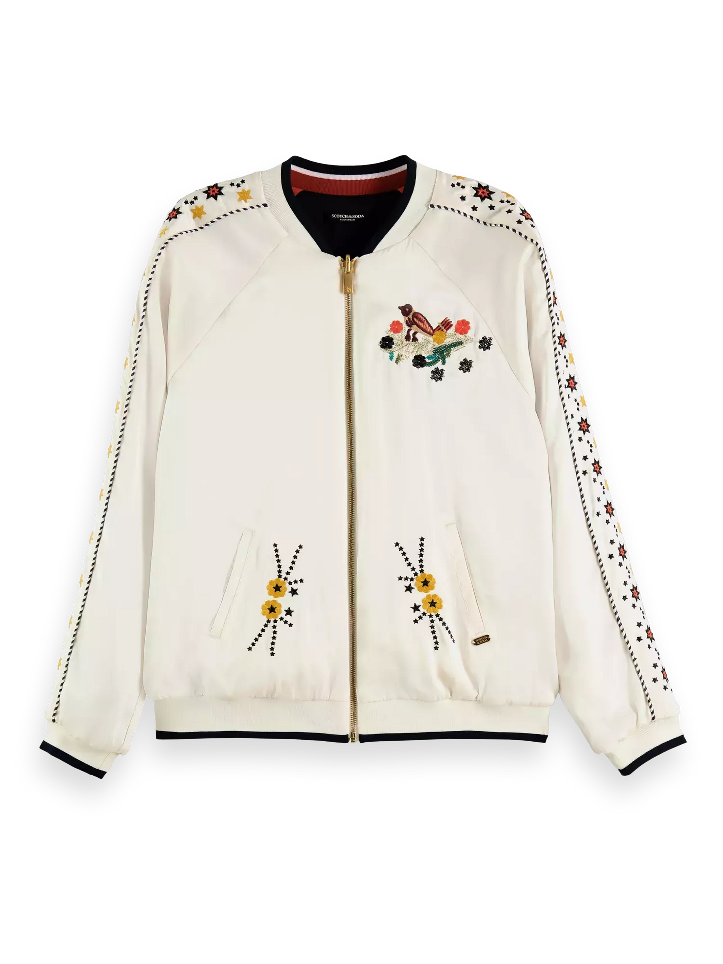 Reversible Embroidered Bomber Jacket