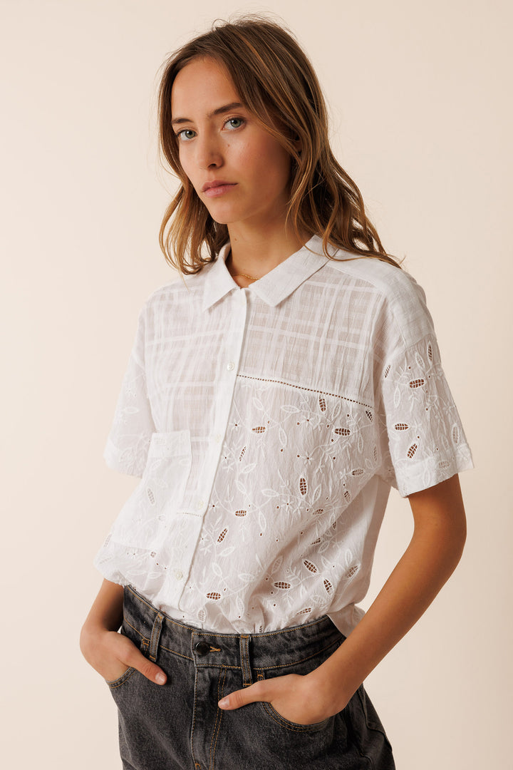 Combined Embroidery Shirt