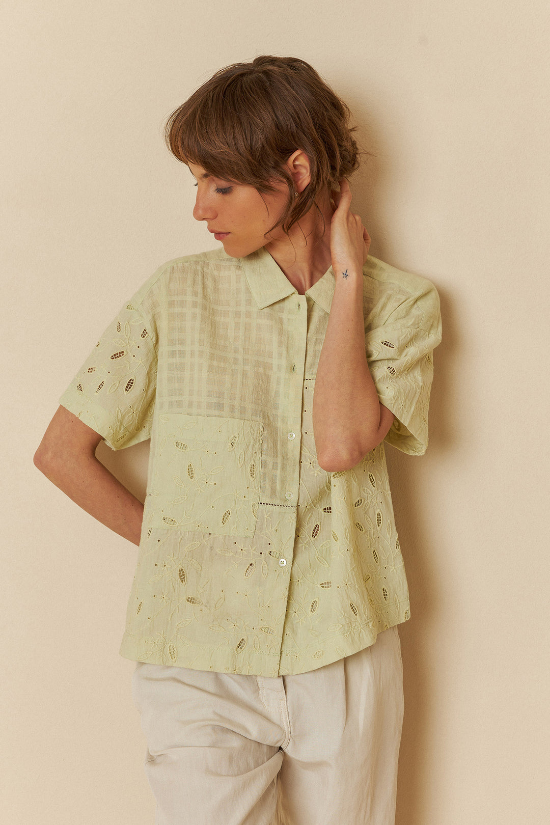 Combined Embroidery Shirt