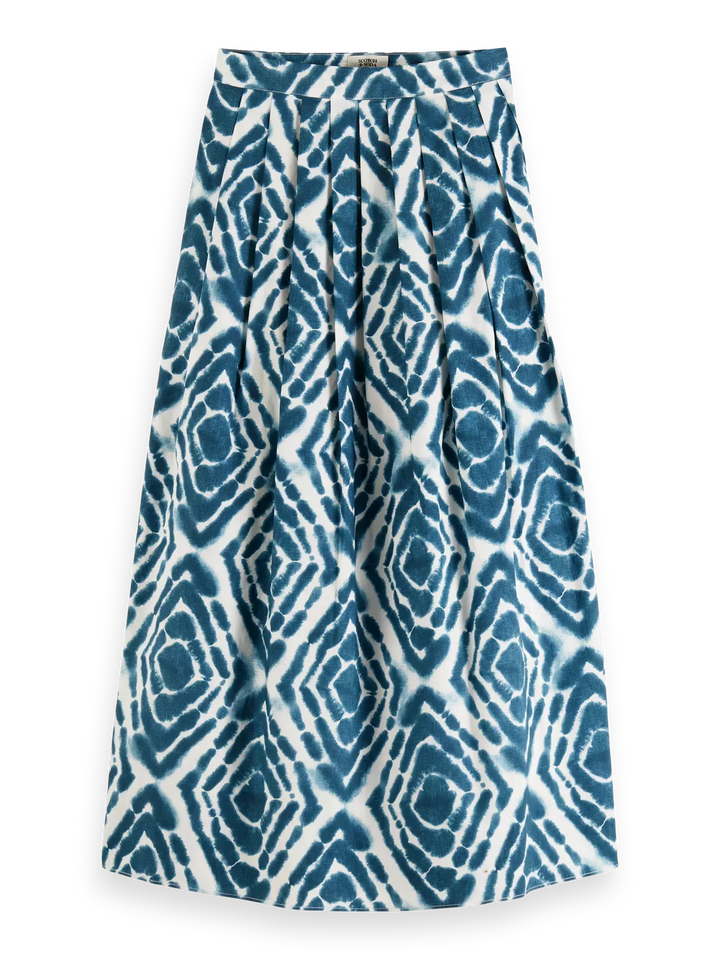 Tie-Dye Printed Midi Skirt