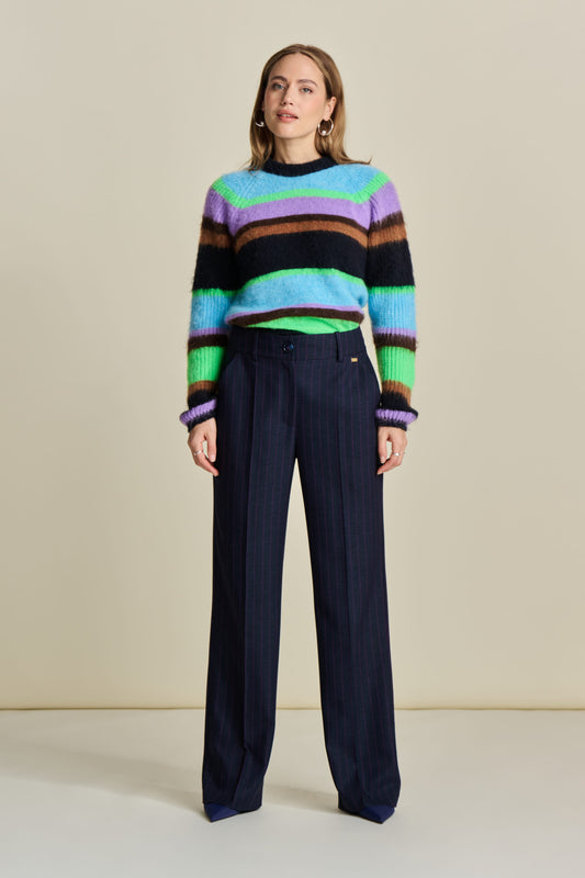 Striped Midnight Blue Pants