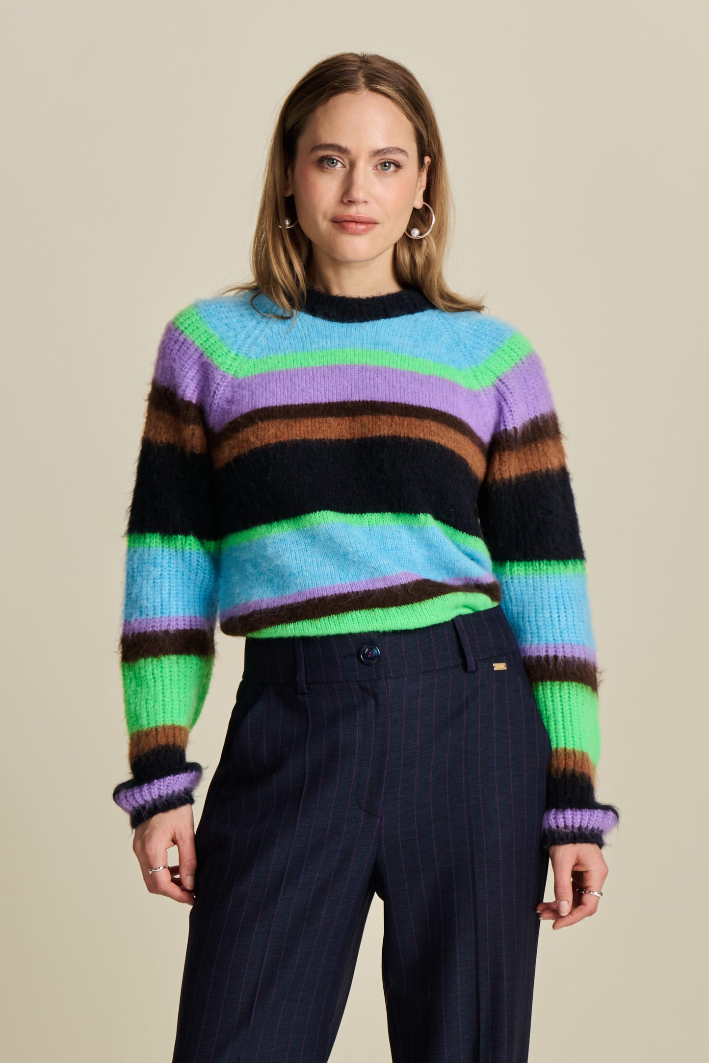 Brushed Stripes Pullover