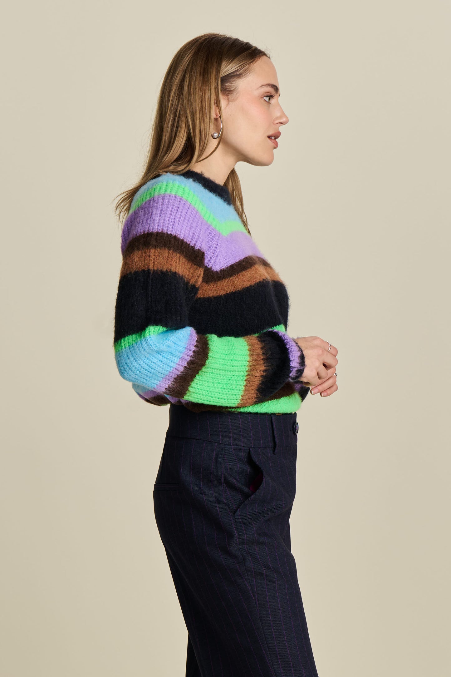 Brushed Stripes Pullover