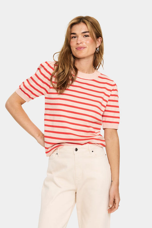 Mila Striped Short Sleeve Pullover