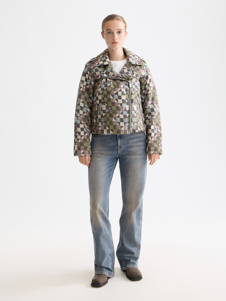Quilted Biker Jacket