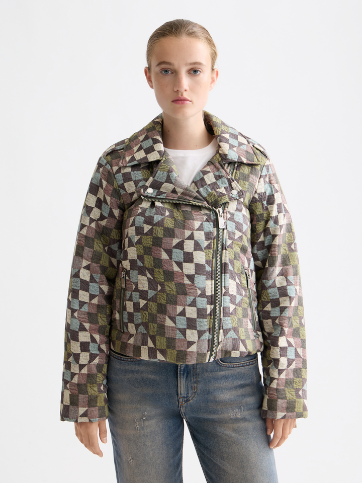 Quilted Biker Jacket