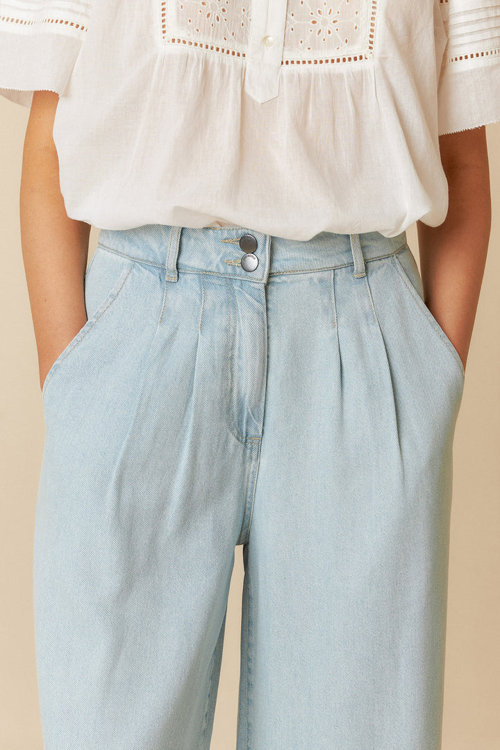 Denim Effect Pants